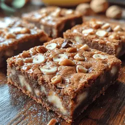 - Reife Bananen: Die Verwendung von reifen Bananen ist für den Erfolg dieses Rezepts von größter Bedeutung. Je reifer die Bananen sind, desto süßer und aromatischer wird das Endprodukt. Überreife Bananen haben eine weichere Konsistenz und sind leichter zu pürieren, was zu einer glatteren Teigmischung führt. Zudem entwickeln sie einen intensiveren Geschmack, der sich perfekt in die Blondies einfügt.
