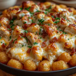 Die Auswahl der richtigen Zutaten ist entscheidend, um ein schmackhaftes Gericht zu kreieren. Hier sind die Hauptzutaten für den Crispy Chicken Bacon Ranch Tater Tot Delight: