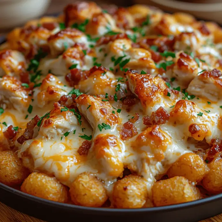Die Auswahl der richtigen Zutaten ist entscheidend, um ein schmackhaftes Gericht zu kreieren. Hier sind die Hauptzutaten für den Crispy Chicken Bacon Ranch Tater Tot Delight: