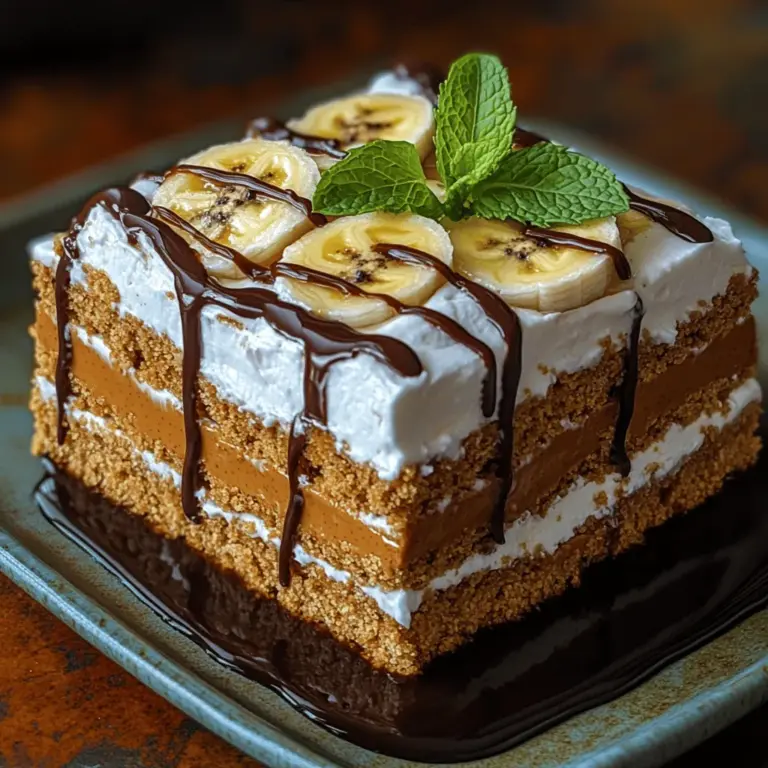 In der Welt der Desserts gibt es wenige Köstlichkeiten, die so viel Freude und Erfrischung bringen wie ein Eisboxkuchen. Dieser spezielle Banana Bliss Eisboxkuchen kombiniert die süße Cremigkeit von Bananen mit der herzhaften Note von Erdnussbutter und der Leichtigkeit von Schlagsahne. Er ist nicht nur eine wahre Gaumenfreude, sondern auch eine wunderbare Art, einen warmen Sommertag zu verschönern oder als krönenden Abschluss eines festlichen Abendessens zu dienen.