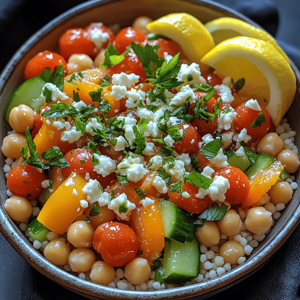 In der heutigen schnelllebigen Welt sind gesunde und schmackhafte Mahlzeiten gefragter denn je. Die Zesty Couscous Delight Bowls bieten nicht nur eine explosionsartige Geschmackskombination, sondern sind auch einfach zuzubereiten und voller Nährstoffe. Diese Schalen sind ideal für ein leichtes Mittagessen oder ein schnelles Abendessen und eignen sich hervorragend, um frisches Gemüse und eine Vielzahl von Aromen zu genießen. Die Kombination aus Couscous, knackigem Gemüse und einem erfrischenden Zitronen-Feta-Dressing sorgt für ein Geschmackserlebnis, das sowohl gesund als auch sättigend ist.
