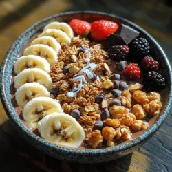 Um die perfekte Choco-Banana Bliss Bowl zuzubereiten, benötigst du folgende Zutaten: