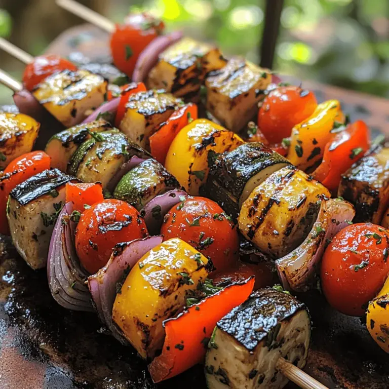 Für die Zubereitung der bunten gegrillten Gemüsespieße benötigen Sie folgende Zutaten:
