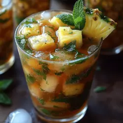Wenn die Temperaturen steigen und die Sonne am Himmel strahlt, gibt es nichts Besseres als ein erfrischendes Getränk, um sich abzukühlen. Der Ananas-Minze-Mojito Mocktail ist die perfekte Wahl für heiße Sommertage. Dieser alkoholfreie Cocktail kombiniert die süße, saftige Frische der Ananas mit der belebenden Note der Minze, was zu einer erfrischenden Geschmacksexplosion führt. Ob bei einer Gartenparty, einem Picknick oder einfach nur zum Entspannen auf der Veranda – dieser Mocktail ist ein Genuss für alle Sinne.
