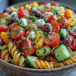 Bevor wir mit der Zubereitung beginnen, werfen wir einen Blick auf die Hauptzutaten, die diesen Pasta-Salat so besonders machen.