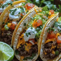Rindfleischtacos sind mehr als nur ein Gericht; sie sind ein Erlebnis, das Familien und Freunde zusammenbringt. Dieses beliebte mexikanische Gericht hat sich weltweit einen Namen gemacht und ist für seine Kombination aus frischen Zutaten und würzigen Aromen bekannt. Egal, ob für ein schnelles Abendessen oder eine gesellige Runde mit Freunden, Rindfleischtacos bieten die perfekte Lösung.