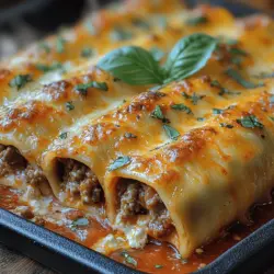 Um die köstlichen herzhaften Rinder-Cannelloni zuzubereiten, benötigen Sie eine Vielzahl an hochwertigen Zutaten. Hier ist eine detaillierte Liste der benötigten Zutaten: