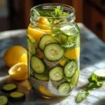 Erfrischendes Gurken-Zitronen-Chia-Wasser ist das perfekte Getränk für heiße Sommertage oder einfach, um sich während des Tages zu erfrischen. Mit seiner leichten Zitrusnote und dem knackigen Biss der Chiasamen vereint dieses Rezept gesunde Zutaten, die nicht nur köstlich sind, sondern auch zahlreiche gesundheitliche Vorteile bieten. In diesem Artikel werden wir die Zubereitung dieses erfrischenden Getränks im Detail durchgehen und die Vorteile der einzelnen Zutaten beleuchten.