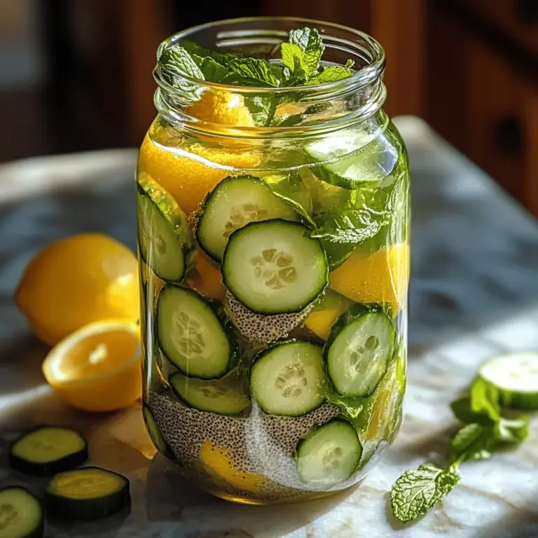Erfrischendes Gurken-Zitronen-Chia-Wasser ist das perfekte Getränk für heiße Sommertage oder einfach, um sich während des Tages zu erfrischen. Mit seiner leichten Zitrusnote und dem knackigen Biss der Chiasamen vereint dieses Rezept gesunde Zutaten, die nicht nur köstlich sind, sondern auch zahlreiche gesundheitliche Vorteile bieten. In diesem Artikel werden wir die Zubereitung dieses erfrischenden Getränks im Detail durchgehen und die Vorteile der einzelnen Zutaten beleuchten.
