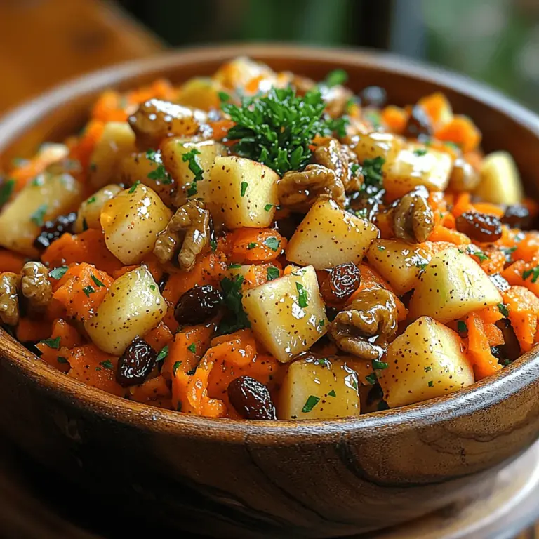 In der heutigen Zeit, in der gesunde Ernährung und ein bewusster Lebensstil immer mehr an Bedeutung gewinnen, sind kreative und nahrhafte Rezepte gefragter denn je. Der „Knusprige Karotten-Apfel-Genuss“ ist nicht nur eine Augenweide, sondern auch ein wahrer Gaumenschmaus, der frische Zutaten perfekt kombiniert und dabei auch noch einfach zuzubereiten ist. Dieses Rezept eignet sich hervorragend als Beilage zu vielen Gerichten oder als leichtes Mittagessen, das sowohl den Körper als auch den Geist nährt.