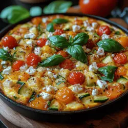 Die Sommergarten Frittata ist nicht nur lecker, sondern auch voller gesundheitlicher Vorteile. Die Hauptzutat, die Eier, sind eine ausgezeichnete Proteinquelle und enthalten wichtige Nährstoffe wie Vitamin D, B12 und Selen. Diese Nährstoffe sind entscheidend für die Aufrechterhaltung einer gesunden Körperfunktion und können zur Verbesserung des Immunsystems beitragen.