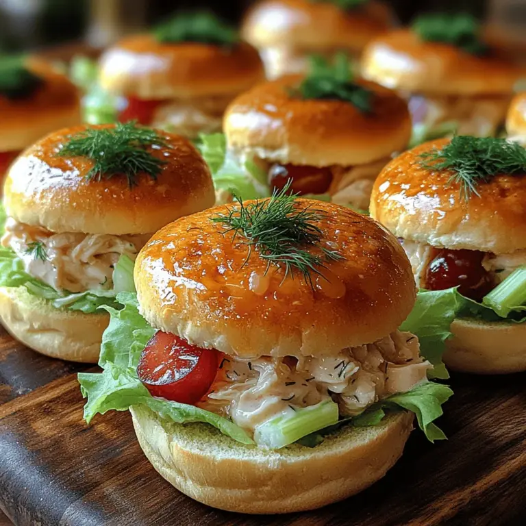 Die Auswahl der richtigen Zutaten ist entscheidend für den Geschmack und die Qualität der Mini Hähnchen-Salat Slider. Hier sind die Hauptbestandteile, die Sie benötigen: