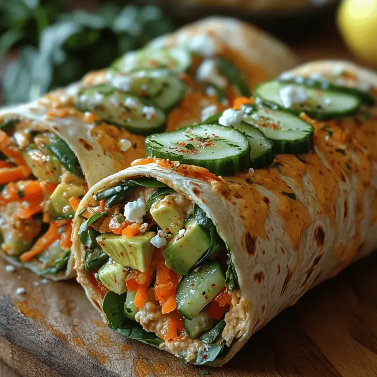 Für die Zubereitung der Cremigen Knoblauch-Hummus-Wraps benötigen Sie eine Auswahl an frischen und nährstoffreichen Zutaten. Jede Zutat trägt nicht nur zur Geschmacksvielfalt bei, sondern liefert auch wertvolle Nährstoffe.