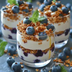 Um die besten Blaubeer-Parfaits zuzubereiten, benötigen Sie eine handvoll frischer Zutaten. Lassen Sie uns einen Blick auf die einzelnen Komponenten werfen:
