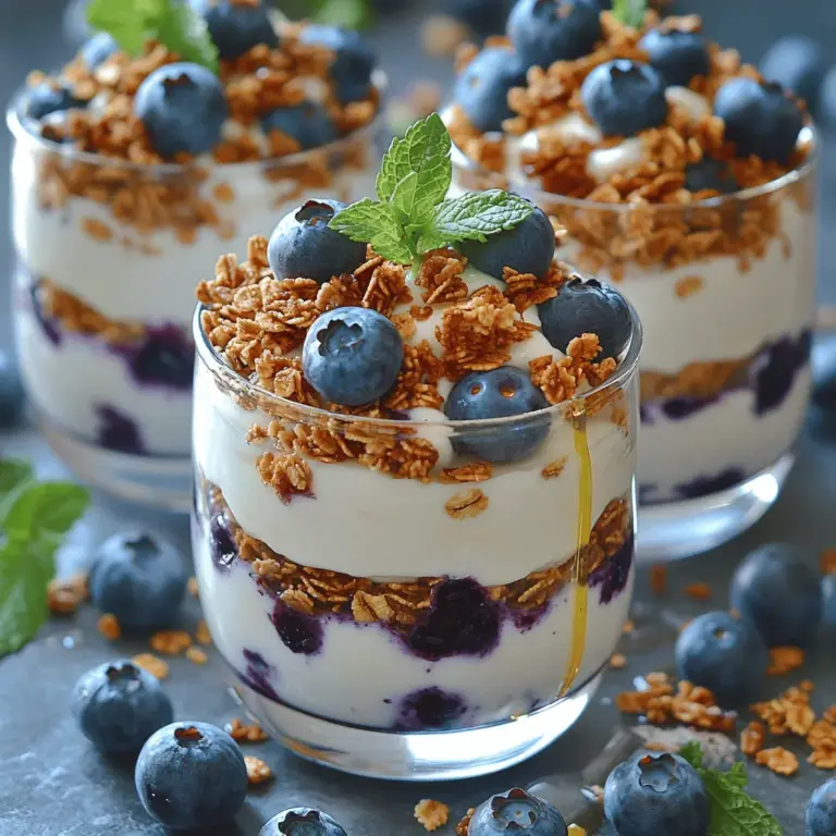 Um die besten Blaubeer-Parfaits zuzubereiten, benötigen Sie eine handvoll frischer Zutaten. Lassen Sie uns einen Blick auf die einzelnen Komponenten werfen:
