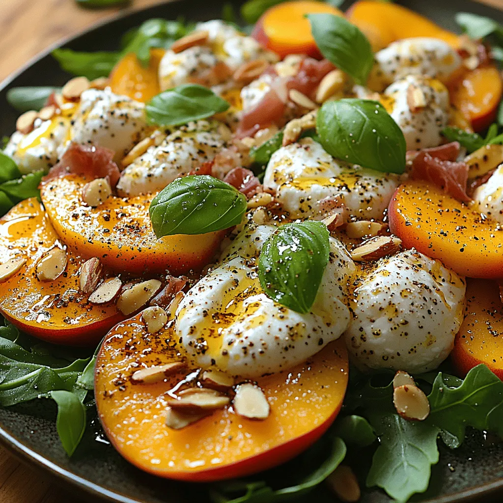1. Pfirsiche: Die Hauptzutat dieses Salates sind die frischen, saftigen Pfirsiche, die für eine natürliche Süße sorgen. Um den besten Geschmack zu erzielen, ist es wichtig, reife Pfirsiche auszuwählen. Diese sollten leicht auf Druck nachgeben und ein intensives Aroma verströmen.