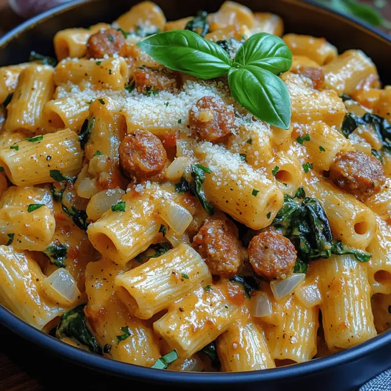 Bevor wir mit dem Kochen beginnen, lassen Sie uns einen genaueren Blick auf die Hauptzutaten werfen, die für die Zubereitung dieser cremigen Wurst-Rigatoni benötigt werden. Jede Zutat spielt eine entscheidende Rolle in Bezug auf Geschmack und Textur und sorgt dafür, dass das Gericht unvergesslich wird.