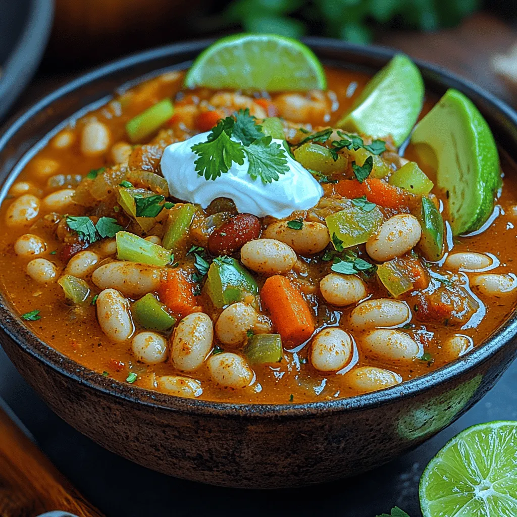 Das Gemütliche Weiße-Bohnen-Chili ist ein herzhaftes und nahrhaftes Gericht, das perfekt für kalte Wintertage geeignet ist. Es ist nicht nur eine tolle Möglichkeit, sich von innen heraus aufzuwärmen, sondern bietet auch eine ausgewogene Kombination aus Geschmack, Nährstoffen und Textur. Mit seiner Basis aus weißen Bohnen, ergänzt durch frisches Gemüse und eine Vielzahl von Gewürzen, stellt dieses Chili eine köstliche und befriedigende Mahlzeit dar.