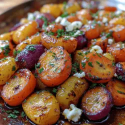 Das Balsamico-Roastkarotten-Medley ist ein einfaches, aber äußerst schmackhaftes Gericht, das sowohl als Beilage als auch als Hauptbestandteil einer vegetarischen Mahlzeit genossen werden kann. Mit seiner Kombination aus süßen Babykarotten und bunten Regenbogenkarotten, die in einer aromatischen Marinade aus Balsamico-Essig, Olivenöl und Honig (oder Ahornsirup) geröstet werden, ist dieses Rezept nicht nur ein Fest für die Sinne, sondern auch eine gesunde Wahl für alle, die Wert auf frische, saisonale Zutaten legen.
