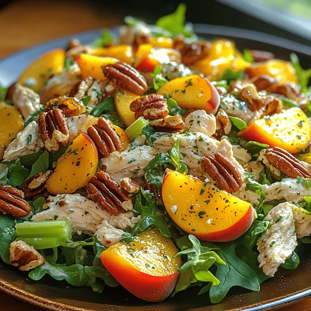 Um den Pfirsich-Walnuss-Hühnchensalat zuzubereiten, benötigen Sie eine Reihe frischer und schmackhafter Zutaten. Hier ist eine detaillierte Übersicht über die Hauptbestandteile dieses köstlichen Gerichts: