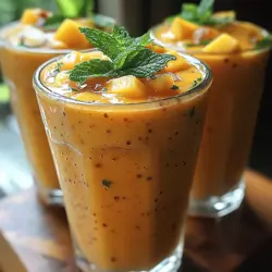 Um diesen köstlichen Smoothie zuzubereiten, benötigen Sie eine überschaubare Liste an Zutaten, die leicht erhältlich sind: