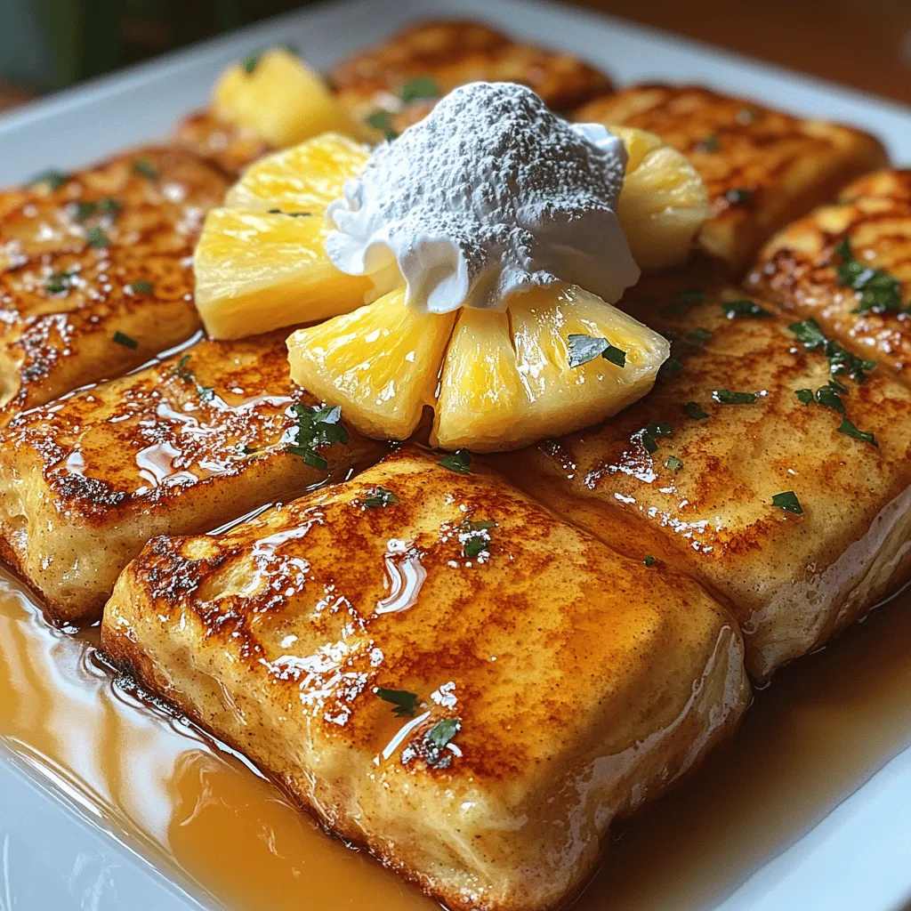 Das Aloha Hawaiian Roll French Toast ist eine köstliche und kreative Variante des klassischen French Toasts, die den süßen Geschmack von Hawaiian Rolls mit einer cremigen, aromatischen Custard kombiniert. Diese einfache, aber dennoch geschmackvolle Zubereitung ist perfekt für ein gemütliches Frühstück oder einen besonderen Brunch und wird sicher Ihre Gäste beeindrucken und Ihre Geschmacksknospen verwöhnen. Das Rezept ist nicht nur schmackhaft, sondern auch schnell und unkompliziert in der Zubereitung, sodass Sie mehr Zeit mit Ihren Lieben verbringen können.
