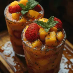 Der Erdbeer-Mango-Himmelsschlummer ist das ideale Sommergetränk, das frischen Wind in deine glasierte Welt bringt. Mit seiner Kombination aus süßen Erdbeeren und saftigen Mangos, abgerundet durch das erfrischende Kokoswasser, ist dieser Slush nicht nur ein Genuss für den Gaumen, sondern auch ein wahrer Augenschmaus. Ob für eine ausgelassene Sommerparty, ein entspanntes Picknick im Park oder einfach nur für einen kühlen Nachmittagsgenuss – dieses Rezept ist unkompliziert und schnell zubereitet. In diesem Artikel werden wir die einzelnen Schritte zur Zubereitung des perfekten Erdbeer-Mango-Himmelsschlummers im Detail durchgehen und gleichzeitig die gesundheitlichen Vorteile der verwendeten Zutaten beleuchten.