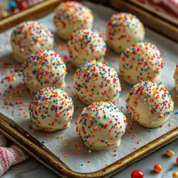 Die Basis für unsere Geburtstagstraum Trüffel ist zerbröckelter Vanillekuchen. Ob Sie ihn selbst backen oder fertig aus dem Geschäft kaufen, spielt keine Rolle – wichtig ist, dass der Kuchen frisch und saftig ist. Vanillekuchen ist ein klassisches Gebäck, das sich durch seinen zarten Geschmack und seine weiche Konsistenz auszeichnet. Er bildet das Herzstück der Trüffel und sorgt dafür, dass diese nicht nur süß, sondern auch geschmacklich ausgewogen sind. Der zerbröckelte Kuchen lässt sich leicht mit den anderen Zutaten vermischen und bildet die perfekte Grundlage für diese süßen Leckereien.