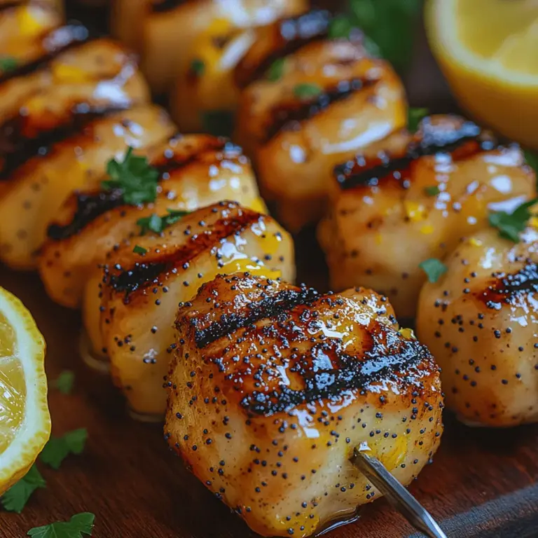 Wenn die Grill Saison beginnt, gibt es nichts Besseres als köstliche, saftige Hühnchenbisse, die den Gaumen erfreuen und gleichzeitig gesund sind. Ein solches Rezept sind die Gegrillten Zitronen-Mohn-Hühnchenbisse. Diese kleinen Leckerbissen vereinen die Frische von Zitrone mit dem nussigen Crunch von Mohnsamen und sind nicht nur einfach zuzubereiten, sondern bieten auch eine Vielzahl von gesundheitlichen Vorteilen.