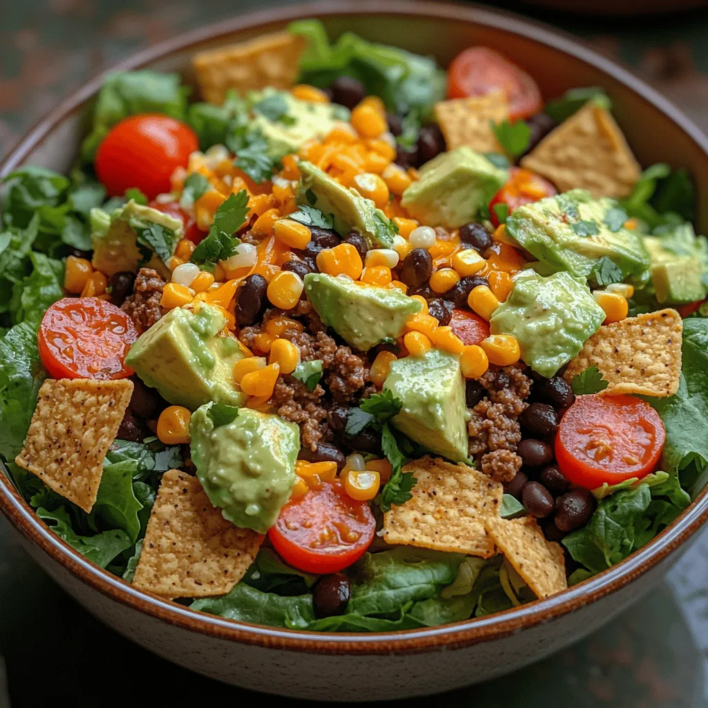 Der Taco Fiesta Salat mit cremigem Korianderdressing ist eine hervorragende Wahl für alle, die eine gesunde, aber dennoch geschmackvolle Mahlzeit genießen möchten. Dieser Salat kombiniert die besten Aromen der mexikanischen Küche mit frischen und nährstoffreichen Zutaten, was ihn ideal für jede Gelegenheit macht – sei es ein leichtes Mittagessen, ein Grillabend oder einfach eine gesunde Wahl für das Abendessen. In diesem Artikel erfahren Sie nicht nur, wie Sie dieses köstliche Rezept zubereiten, sondern auch, was es so besonders macht und wie Sie es an verschiedene Ernährungsbedürfnisse anpassen können. Lassen Sie uns in die Welt des Taco Fiesta Salats eintauchen und entdecken, wie einfach es ist, mit frischen Zutaten und einem cremigen Dressing ein Festmahl zuzubereiten.