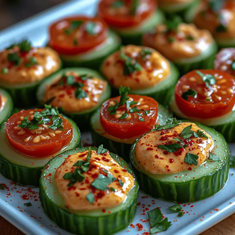 Wenn es darum geht, gesunde Snacks zu kreieren, sind die Würzigen Tomaten-Gurken-Häppchen die perfekte Wahl, um sowohl Geschmack als auch Nährstoffe auf den Tisch zu bringen. Diese kleinen, erfrischenden Häppchen sind nicht nur ein Genuss für den Gaumen, sondern auch eine Augenweide für jede Party oder Zusammenkunft. Mit einer Kombination aus knackiger Gurke, saftigen Cherrytomaten und einer würzigen Frischkäse-Füllung sind sie der ideale Snack für Gesundheitsbewusste und Feinschmecker gleichermaßen.