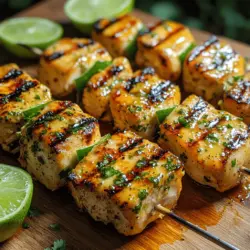 Für die Zubereitung der Zesty Koriander-Limetten-Grillhähnchenspieße benötigen Sie eine Reihe frischer Zutaten, die nicht nur für einen intensiven Geschmack sorgen, sondern auch gesundheitliche Vorteile bieten. Hier ist eine detaillierte Liste der benötigten Zutaten: