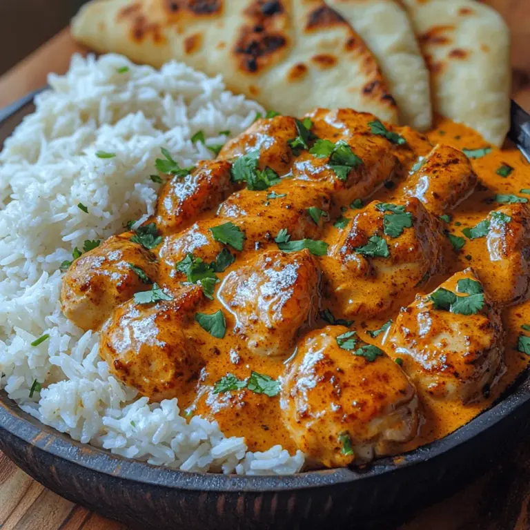 Butter Chicken, auch bekannt als Murgh Makhani, ist ein klassisches indisches Gericht, das für seine cremige Textur und seine köstlichen Aromen berühmt ist. Dieses Gericht hat seinen Ursprung in Nordindien und ist nicht nur in indischen Restaurants, sondern auch in vielen Haushalten weltweit ein wahrer Hit. Die Kombination aus zartem Hähnchenfleisch, einer reichhaltigen Tomatensauce und einer Mischung aus aromatischen Gewürzen macht es zu einem der beliebtesten Gerichte der indischen Küche.