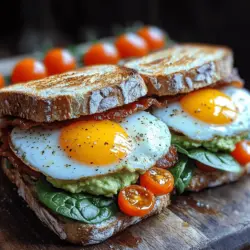 Bevor wir mit der Zubereitung beginnen, werfen wir einen Blick auf die Zutaten, die Sie für dieses köstliche Frühstücks-Sandwich benötigen. Jede Zutat spielt eine wesentliche Rolle für den Geschmack und die Textur des Endprodukts. Hier sind die Zutaten, die Sie benötigen: