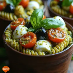 Bevor wir mit der Zubereitung beginnen, werfen wir einen Blick auf die Hauptzutaten, die diese Kalten Pesto-Pasta-Becher so besonders machen.