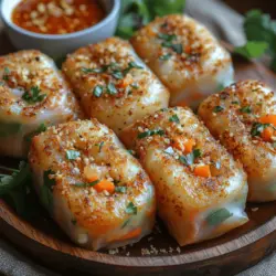 Reispapier ist das Herzstück dieser Frühlingsrollen. Diese hauchdünnen Blätter bestehen aus Reismehl und Wasser und sind ein fester Bestandteil in der asiatischen Küche, insbesondere in der vietnamesischen und thailändischen Gastronomie. Sie sind glutenfrei und bieten eine großartige Grundlage für eine Vielzahl von Füllungen. Die Wichtigkeit von Reispapier in der asiatischen Küche kann nicht genug betont werden, da es nicht nur als Hülle dient, sondern auch eine einzigartige Textur und einen neutralen Geschmack bietet, der die anderen Zutaten wunderbar ergänzt.