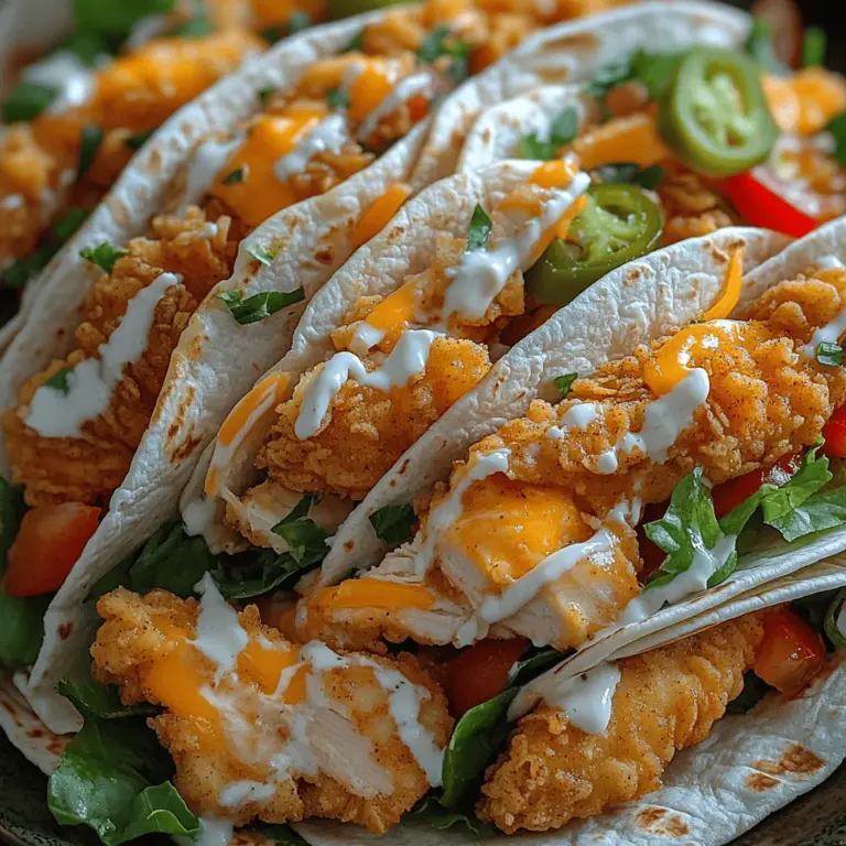Die richtige Auswahl an Zutaten ist entscheidend für den Geschmack und die Qualität der Chicken Ranch Wraps. Hier sind die Hauptbestandteile, die wir verwenden werden: