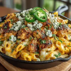 Würzige Buffalo-Chicken-Jalapeño-Nudeln aus der Pfanne sind nicht nur ein Genuss für den Gaumen, sondern auch eine wunderbare Möglichkeit, sich an einem hektischen Abend eine schmackhafte Mahlzeit zu zaubern. Dieses Rezept kombiniert die herzhaften Aromen von zartem Hähnchen, würzigen Jalapeños und einer cremigen Buffalo-Sauce zu einem unwiderstehlichen Gericht, das sowohl Anfänger als auch erfahrene Köche begeistert. Die Einfachheit der Zubereitung und die Vielseitigkeit der Zutaten machen diese Nudeln zu einer beliebten Wahl für Familienabende oder gesellige Zusammenkünfte.