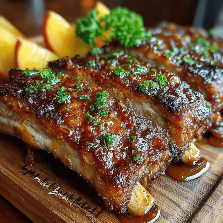 BBQ-Rippchen sind ein zeitloser Klassiker, der in vielen Kulturen und bei zahlreichen Anlässen beliebt ist. Ob bei einem Grillfest im Sommer, einem gemütlichen Familienessen oder einer Feier – Rippchen sind immer ein Hit! Die Kombination aus zartem Fleisch, einer süßen und würzigen Glasur und dem verführerischen Aroma von geräuchertem Paprika und Bourbon macht diese Klebrigen BBQ-Rippchen mit Pfirsich-Bourbon-Glasur zu einem absoluten Gaumenschmaus. In diesem Rezept vereinen sich die Aromen von saftigen Pfirsichen und dem robusten Geschmack von Bourbon, was zu einer unvergleichlichen Geschmackserfahrung führt.