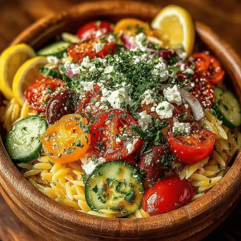 Willkommen zu unserem Rezept für den erfrischenden griechischen Orzo-Salat! Dieses köstliche Gericht bringt den Geschmack des Mittelmeers direkt auf Ihren Tisch und ist nicht nur ein Fest für die Augen, sondern auch für den Gaumen. Orzo, diese kleinen, reisähnlichen Nudeln, sind die perfekte Basis für einen bunten Salat, der mit knackigem Gemüse, herzhaftem Feta-Käse und aromatischen Kalamata-Oliven gefüllt ist.