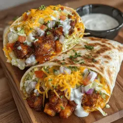 Wenn Sie auf der Suche nach einem schnellen, gesunden und zugleich geschmackvollen Snack oder einer Hauptmahlzeit sind, dann sind die Spicy Buffalo Kichererbsen & Cheddar-Wraps genau das Richtige für Sie. Diese Wraps vereinen die würzige Schärfe der Buffalo-Sauce mit der herzhaften Textur von Kichererbsen und dem cremigen Geschmack von Cheddar-Käse. Perfekt für eine schnelle Mittagspause, ein Picknick oder ein gemütliches Abendessen mit Freunden – diese Wraps sind nicht nur köstlich, sondern auch einfach zuzubereiten.