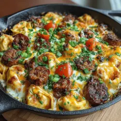 Die Würzige Cremige Cajun Tortellini Freude ist ein Gericht, das nicht nur den Gaumen erfreut, sondern auch die Sinne anspricht. Die Kombination aus zarten Käse-Tortellini, würziger Andouille-Wurst und einer cremigen Cajun-Sauce sorgt für ein Geschmackserlebnis, das sowohl abwechslungsreich als auch befriedigend ist. Dieses Rezept ist besonders, da es die Aromen der Cajun-Küche mit der italienischen Tradition der Tortellini vereint. Die Verwendung von frischen Zutaten und die einfache Zubereitung machen dieses Gericht ideal für ein schnelles Abendessen unter der Woche oder für ein besonderes Familienessen.