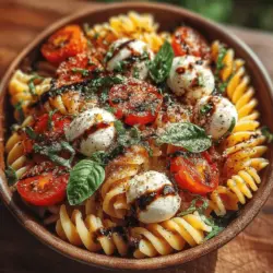 Um diesen schmackhaften Caprese Pasta Salad Delight zuzubereiten, benötigen Sie die folgenden Zutaten:
