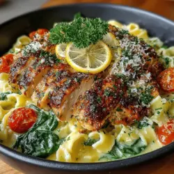 Die Zitronen-Dill Hähnchen-Pasta ist ein köstliches und zartes Gericht, das die Frische von Zitrone und Dill mit herzhaftem Hähnchen kombiniert. Ob für ein schnelles Abendessen unter der Woche, ein besonderes Familienessen oder sogar ein romantisches Date – dieses Rezept überzeugt durch seine Leichtigkeit und seinen vollen Geschmack. Die Kombination aus saftigem Hähnchen, frischen Kirschtomaten und würzigem Babyspinat macht es zu einer perfekten Wahl für jede Gelegenheit.