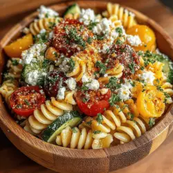 Der Kichererbsen-Genuss-Nudelsalat ist nicht nur ein einfacher Salat; er ist ein wahres Fest der Farben und Aromen, das sowohl köstlich als auch nahrhaft ist. Dieses Gericht vereint die herzhaften Aromen von Kichererbsen und frischem Gemüse mit der herzlichen Textur von Vollkornnudeln, was es zu einer perfekten Wahl für ein leichtes Mittagessen, ein Picknick oder eine Beilage zu einem Grillabend macht. Der Salat ist nicht nur schmackhaft, sondern auch reich an Ballaststoffen, Proteinen und Vitaminen, was ihn zu einer gesunden Option für jeden Tag macht.