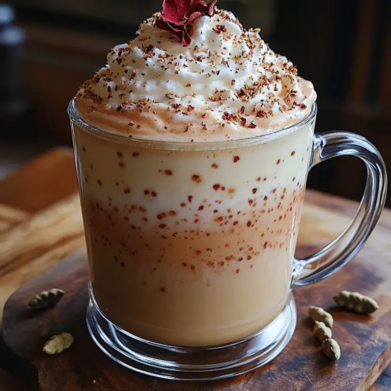 Der aromatische Kardamom-Rosen-Latte ist mehr als nur ein Getränk; es ist ein Erlebnis für die Sinne. Diese köstliche Mischung aus kräftigem Kaffee, zarter Rosenblüte und dem warmen, würzigen Geschmack von Kardamom bringt nicht nur einen Hauch von Exotik in deinen Alltag, sondern ist auch eine wunderbare Möglichkeit, den Tag zu beginnen oder einen gemütlichen Nachmittag zu genießen. Ob als besondere Leckerei für Gäste oder als tägliches Ritual für dich selbst, dieser Latte ist eine wunderbare Möglichkeit, den Geschmack von Rosen und Kardamom zu kombinieren und in eine Tasse zu zaubern.