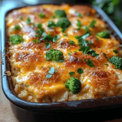 Der Käse-Hähnchen-Brokkoli-Reisauflauf ist ein beliebtes Gericht, das sich durch seine einfache Zubereitung und die wohltuende Kombination aus Hähnchen, Brokkoli und Käse auszeichnet. Dieses Rezept ist nicht nur schmackhaft, sondern auch nahrhaft, wodurch es sich perfekt für ein schnelles Familienessen eignet. Besonders geschätzt wird der Auflauf für seine Vielseitigkeit: Er kann mit verschiedenen Zutaten variiert werden, je nach dem, was man gerade zur Hand hat.
