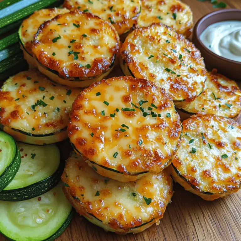 Die Krosse Cheddar-Zucchini-Runden sind nicht nur ein köstlicher Snack, sondern auch eine großartige Möglichkeit, mehr Gemüse in Ihre Ernährung zu integrieren. Dieses Rezept bringt den köstlichen Geschmack von Zucchini und scharfem Cheddar-Käse zusammen und verwandelt einfache Zutaten in eine knusprige Delikatesse. Zucchini sind ein vielseitiges Gemüse, das viele gesundheitliche Vorteile bietet und sowohl für Erwachsene als auch für Kinder ansprechend ist. Diese Cheddar-Zucchini-Runden sind perfekt für verschiedene Anlässe: ob als Fingerfood bei einer Party, als Beilage zum Grillen oder einfach als Snack für zwischendurch.