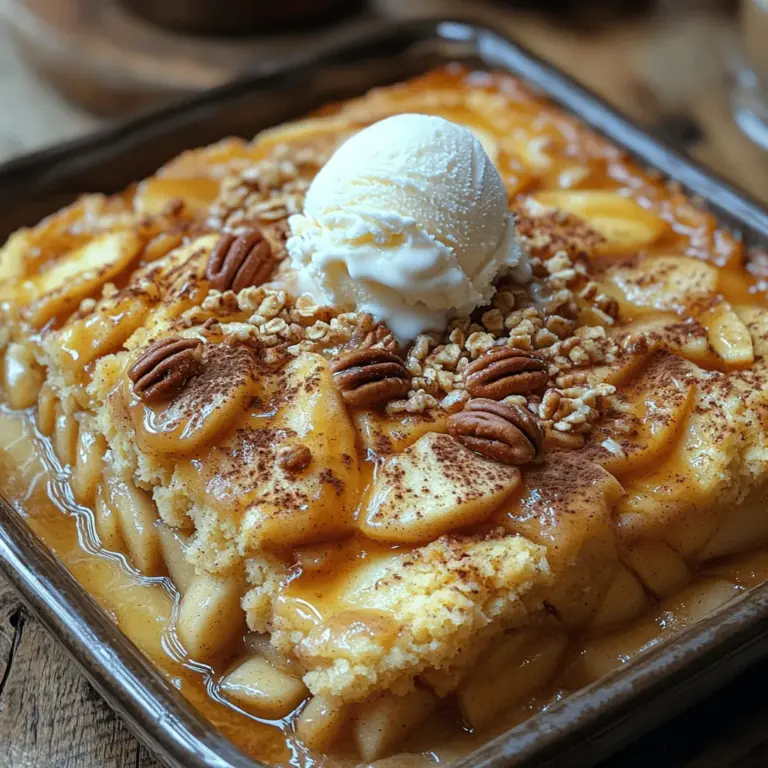 In der Welt der Desserts gibt es wenige Dinge, die so viel Freude bereiten wie ein frisch gebackener Kuchen. Unter all den verführerischen Optionen, die uns die süße Küche bietet, hat der süße Zimt-Apfel-Dumpkuchen einen besonderen Platz im Herzen vieler. Dieses Rezept verbindet die köstliche Süße von Äpfeln mit der warmen, aromatischen Note von Zimt und ist damit das perfekte Comfort Food für jede Gelegenheit. Egal, ob zu einem festlichen Anlass, einem gemütlichen Familientreffen oder einfach nur als süßer Genuss für den Alltag – dieser Dumpkuchen ist stets ein Hit.