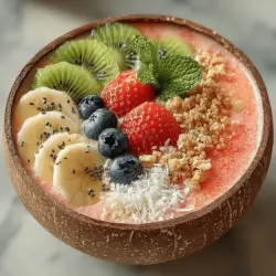 Willkommen zu einem erfrischenden Erlebnis für Ihre Geschmacksknospen! Die Wassermelonen Bliss Smoothie Bowl ist nicht nur eine Augenweide, sondern auch der perfekte Start in den Tag oder ein gesunder Snack für zwischendurch. Mit ihrer leuchtenden Farbe und der cremigen Konsistenz ist diese Smoothie-Bowl eine wahre Freude, die sich leicht zubereiten lässt und voller gesunder Nährstoffe steckt.